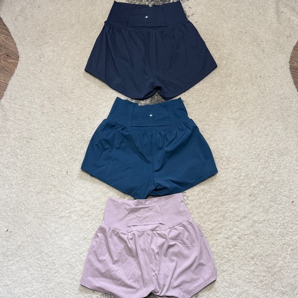 Women's Halara High-Waisted Shorts - Navy, Teal, and Lavender Medium - Picture 2 of 3